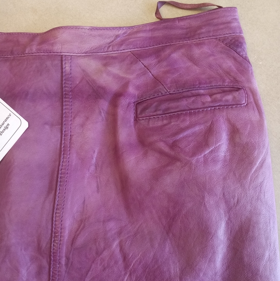 100% Genuine Leather Women's Mini-Skirt Size Medium - Picture 10 of 13